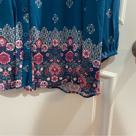 NWT Baby Doll Smocked Long Sleeve Top, 1X - Picture 7 of 8